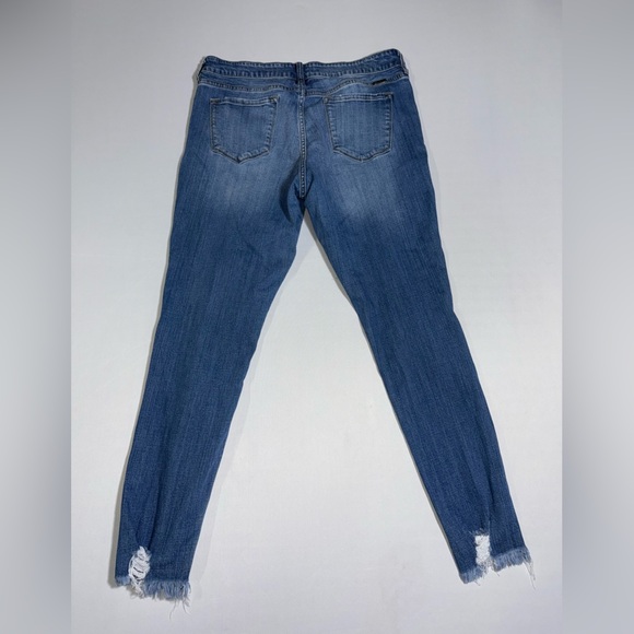 KanCan Ripped Distressed Fringed Blue Skinny Jeans XL - Picture 9 of 9